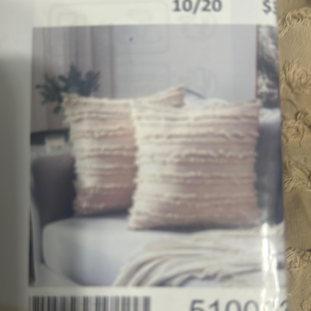 ☀️5/$20 Miulee set of 2 throw pillow covers linen striped jacquard.
